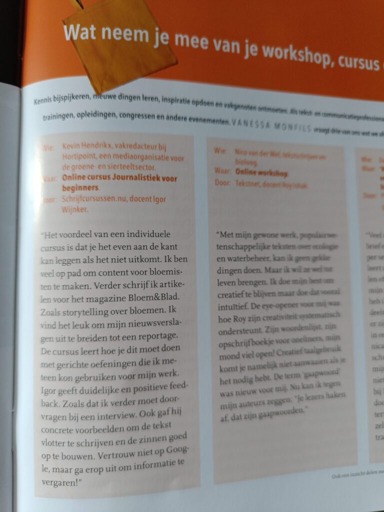 recensie schrijfcursus